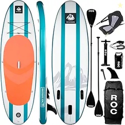 Roc Inflatable Stand Up Paddle Board with Premium SUP Paddle Board Acc
