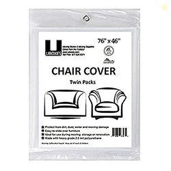 Uboxes (72x46) Chair Covers 2 MIL Heavy Duty Polyethylene to Protect I