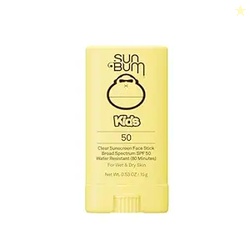 Sun Bum Kids SPF 50 Clear Face Stick Sunscreen - Wet or Dry Skin Appli