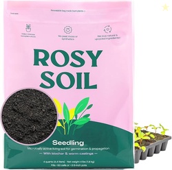 Rosy Soil Seed Starter Soil Mix - Organic Peat-Free Seedling Soil w/Wo