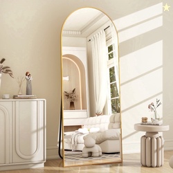 BEAUTYPEAK 64"x 21" Full Length Mirror Arched Standing Floor Mirror Fu