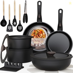 Astercook 20-Piece Pots and Pans Set Nonstick Cookware Set with Detach