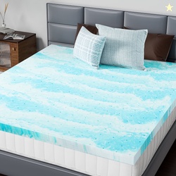 CONCETTA 3 Inch Full Size Memory Foam Mattress Topper with Cooling Gel