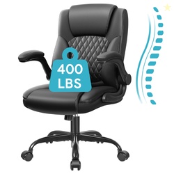 COOLHUT Leather Office Chair Big and Tall Office Chair 400LBS Wide Sea