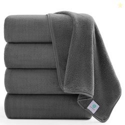 Jessy Home 4 Pack Oversized Bath Sheet Towels 700 GSM Ultra Soft Dark 