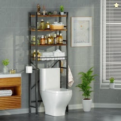 Capri Over The Toilet Storage Shelf 4-Tier Freestanding Bathroom Organ