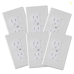 6-Pack Safety Innovations Self-Closing Outlet Covers (For Center Screw