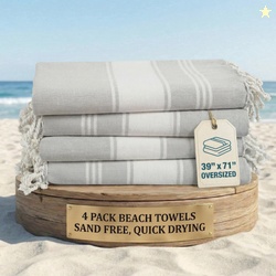 Casa Platino Sand Free Beach Towels 4 Pack  Lightweight Quick Dry Idea