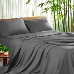 Sonoro Kate Luxury Cooling Bamboo Bed Sheet Set - Deep Pockets - 4 Pie