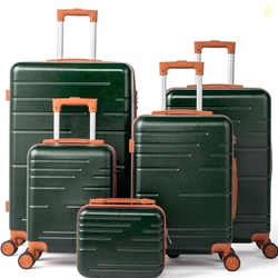 Zimtown Luggage 5 Piece Sets Suitcase ABS Hardside with Spinner Wheels