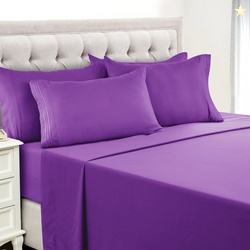 Lux Decor Collection King Bed Sheets - 16 Inch Deep Pocket 6 Piece Mic