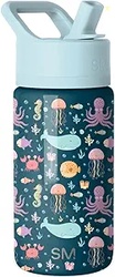 Simple Modern Kids Water Bottle with Straw Lid | 14oz Insulated Stainl