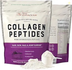Live Conscious Collagen Peptides Powder - Naturally-Sourced Hydrolyzed