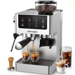 AIRMSEN Espresso Machine with Grinder Espresso Coffee Machine with Cus
