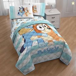 Bluey Sister Hugs & Smiles 4 Piece Twin Size Kids Quilt Set