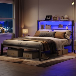 Bestier Queen Size Bed Frame with 49.2