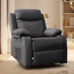 Korser Manual Small Recliner Chair with Fixed Base for Small Spaces Li