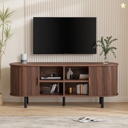 MARNUR 55" TV Stand for 60" TV Wood Entertainment Center with Storage 