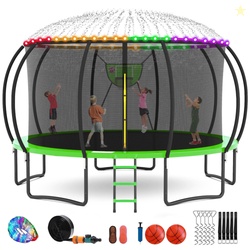 GVDV 16FT Outdoor Trampoline for Kids & Adults Recreational Trampoline
