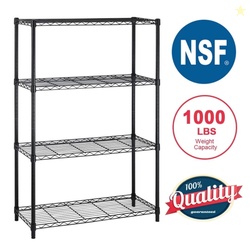 BestOffice 4 Shelf Wire Shelving Unit Garage NSF Wire Shelf Metal Stor