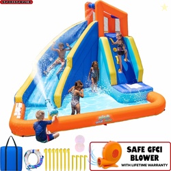 Sportspower Big Wave II Inflatable Water Slide with Climbing Wall & Sp