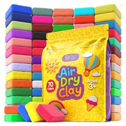 FlyFlag Air Dry Clay - 70 Colors, Ultra Light and Soft, Non-Toxic Mode