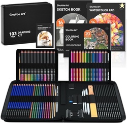 Shuttle Art 103 PCS Drawing Kit Professional Drawing Supplies with Ske