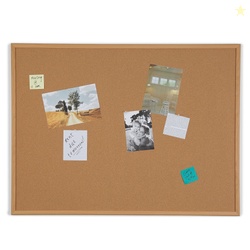 HITOUCH BUSINESS SERVICES Standard Durable Cork Bulletin Board Oak Fra