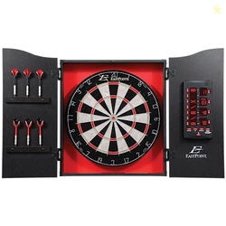 EastPoint Tournament Bristle Dartboard - 18-Inch, Red/Black - Self-Hea