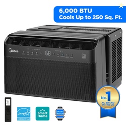 Midea 6000 BTU Smart Window Air Conditioner U-Shaped Inverter Ultra Qu