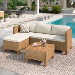MF Studio 3-Piece Patio Furniture Conversation Set Weather-Resistant W