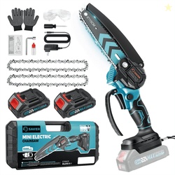 Saker 6 inch Mini Chainsaw with 2 Batteries & 2 Chains Electric Chains