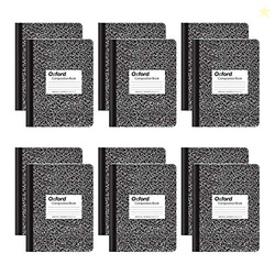 Oxford Composition Notebooks, Wide Ruled Paper, 9-3/4" x 7-1/2", Black