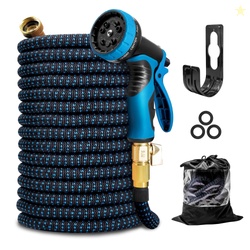 Kotto 50ft Flexible Garden Hose Water Hose for Outside with 10 Spray N