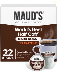 Maud's Half Caff Dark Roast Coffee Pods 22ct Single Serve Pods  100% A