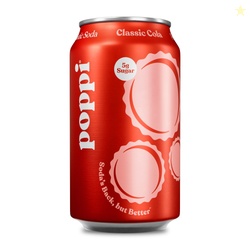 poppi Classic Cola Prebiotic Soda 12 oz 1 Pack Can