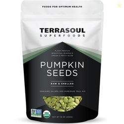 Terrasoul Superfoods Organic Pumpkin Seeds 1 Lb - Raw Unsalted Superfo