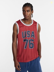 No Boundaries USA Vertical Stripe Mesh Tank Top Men's XS-4XLT