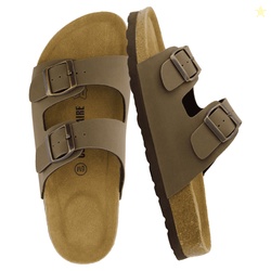 Cushionaire Lane Cork Footbed Sandals for Women  Comfortable Double Bu