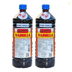 Danncy Vanilla Dark 33.8 fl oz (1L) 2 Pack Authentic Mexican Vanilla E