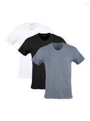 Gildan Men's Short Sleeve Cotton Stretch V-Neck T-Shirts up to 2XL 3-P
