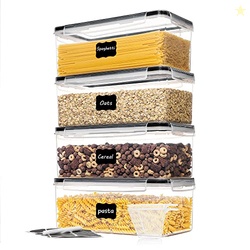 Vtopmart Airtight Food Storage Containers with Lids 4PCS Set 3.2L, Pla