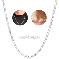APSVO S925 Sterling Silver Plated Chains for Women Men Boys 3mm/5mm Fi