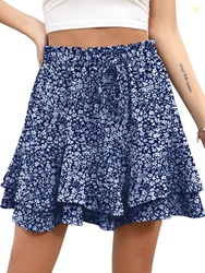 Cueply Flowy Shorts for Women Mini Tennis Skirt Ruffle Tiered Skorts R