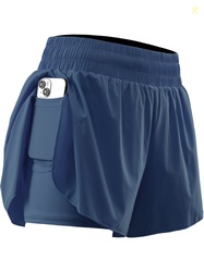 NELEUS Womens 2 in 1 Workout Yoga Shorts for Athletic Gym Running Casu