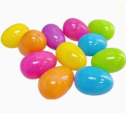 GIFTEXPRESS Plastic Bright Easter Egg Assortment 50 Pcs Perfect for Ea