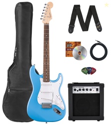 Fender Squier Stratocaster - California Blue w/ Amplifier