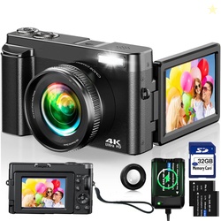 ACTITOP Digital Camera 4K 48MP Autofocus Vlogging Camera for Youtube w