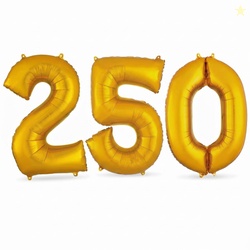 Amscan America 250 Gold Foil Balloon Set 3 Count 34in Number Balloons 