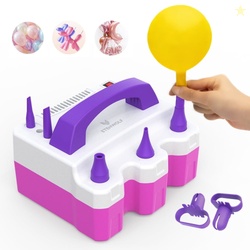 Electric Balloon Pump with 3 Nozzles Fast Balloon Inflator for Latex F